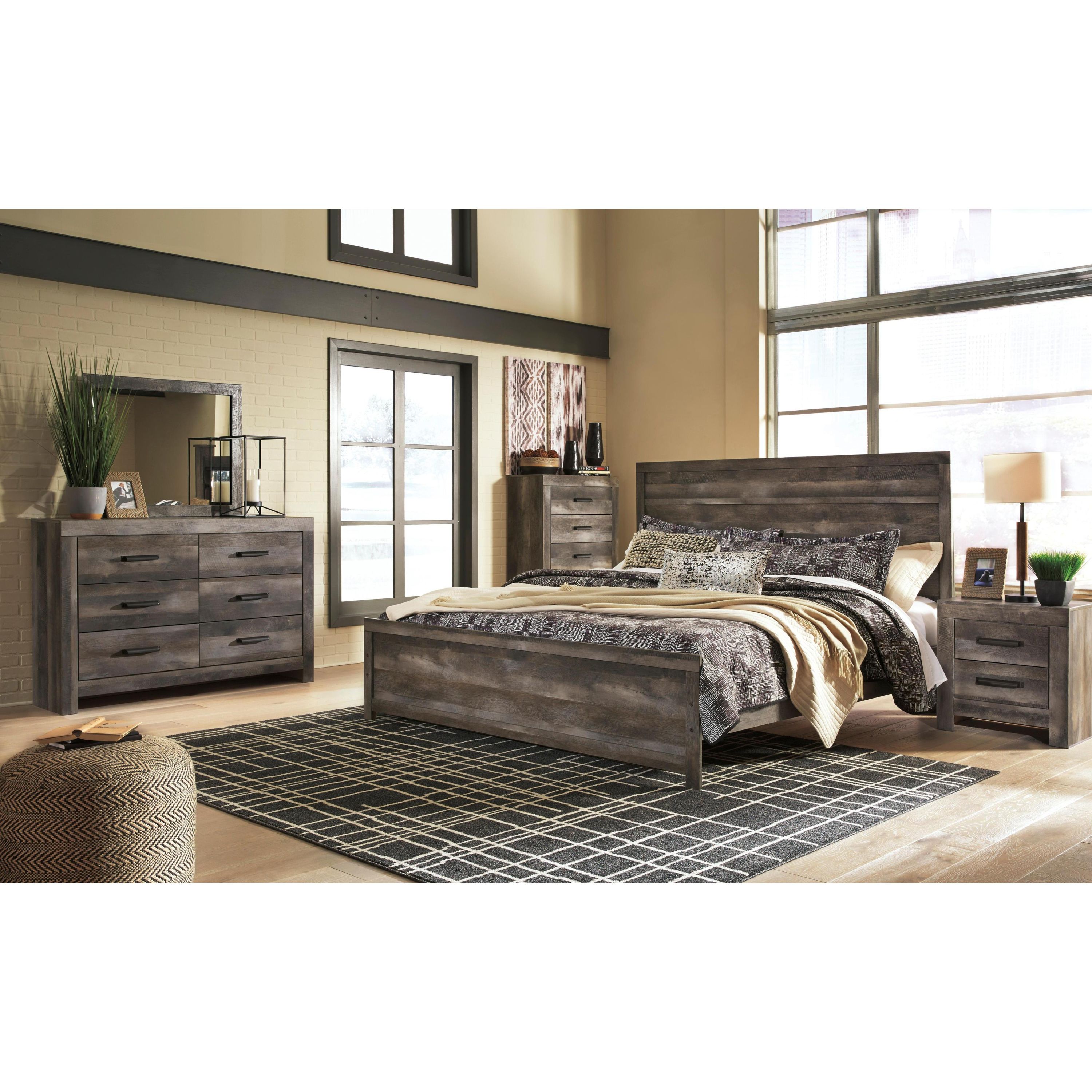 Signature Design by Ashley Wynnlow B440B23 6 pc King Panel Bedroom Set - Image 2