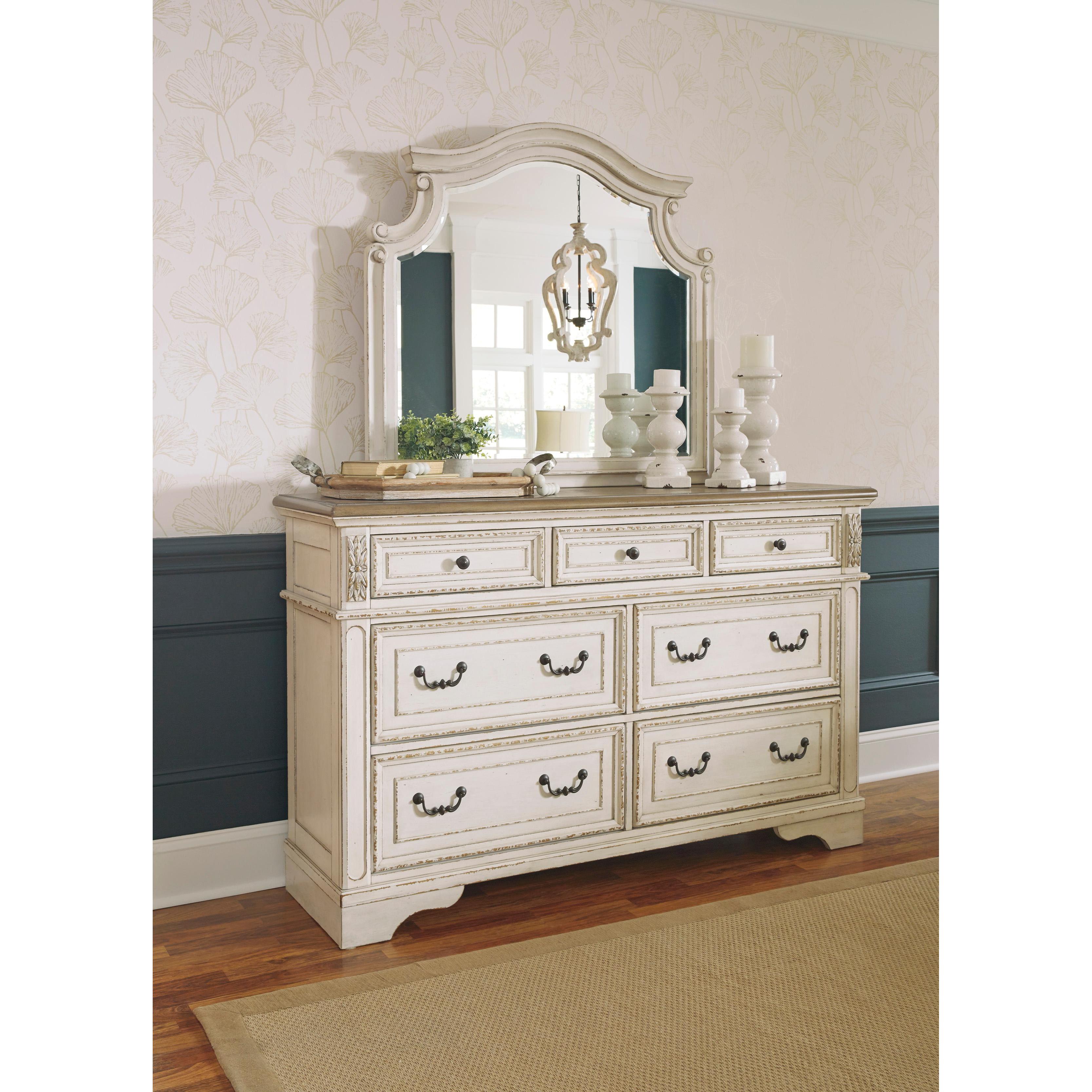 Signature Design by Ashley Realyn B743B22 6 pc Queen Upholstered Panel Bedroom Set - Image 3