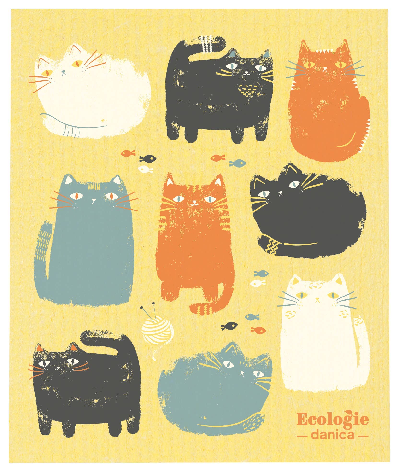 Purrfect Pals Swedish Dishcloth - Image 1