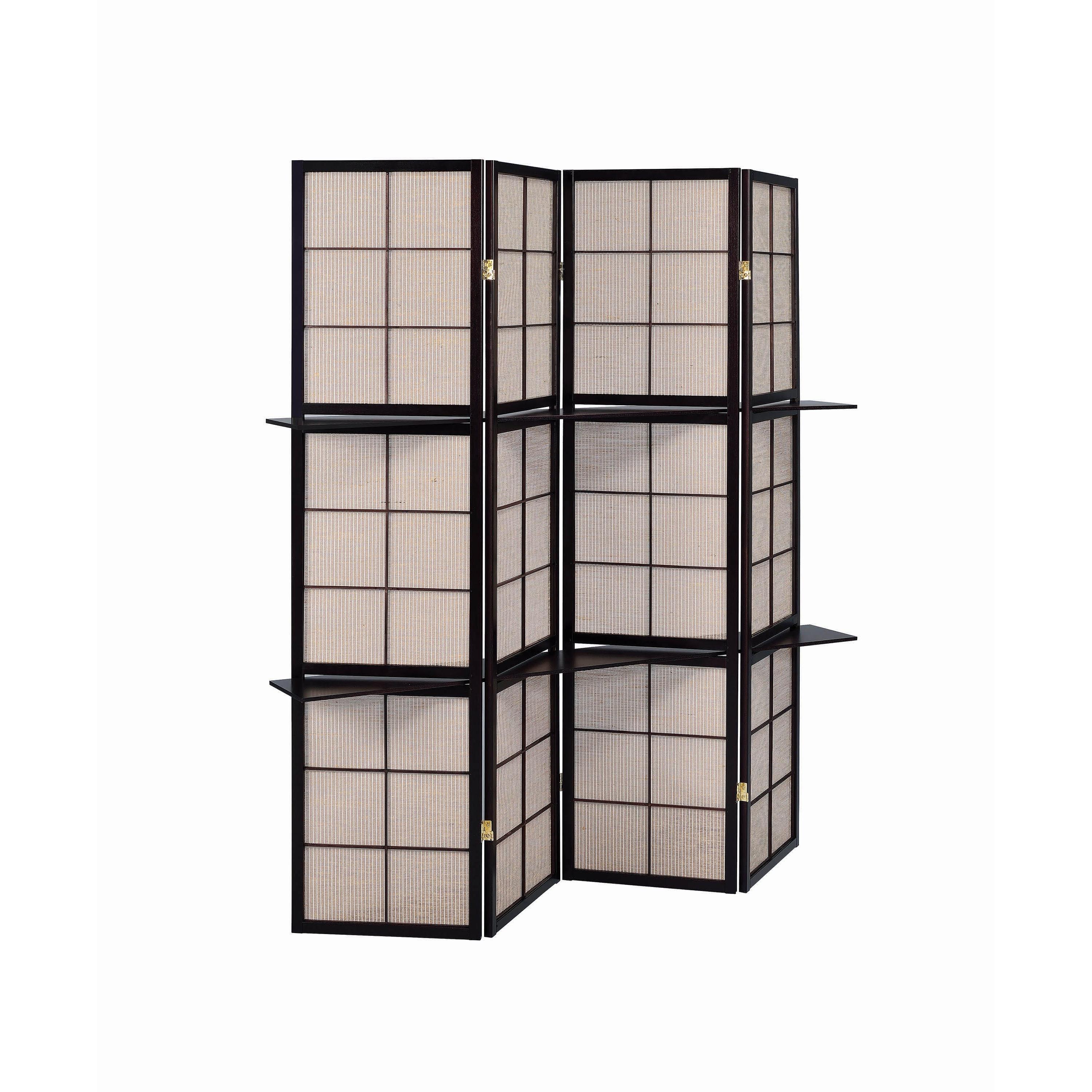 Coaster Furniture Iggy 900166 4-Panel Room Divider Folding Shoji Screen – Cappuccino