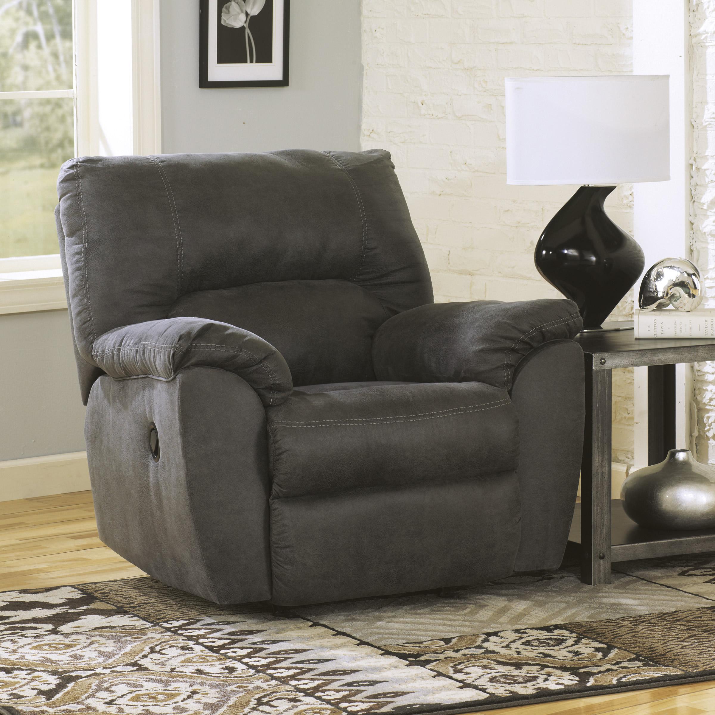 Signature Design by Ashley Tambo Rocker Leather Look Recliner 2780125 - Image 1
