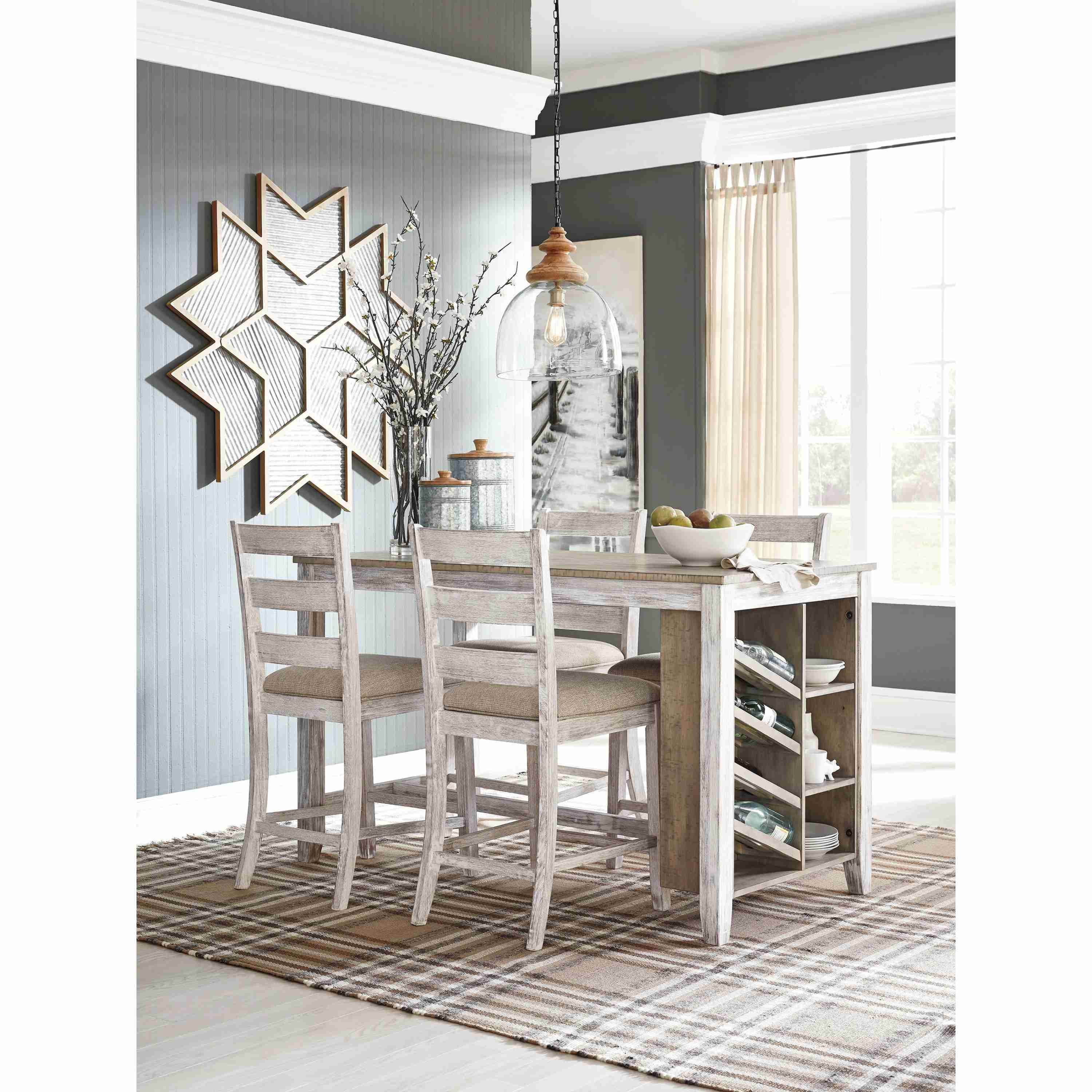 Signature Design by Ashley Skempton D394D2 5 pc Counter Height Dining Set - Image 1