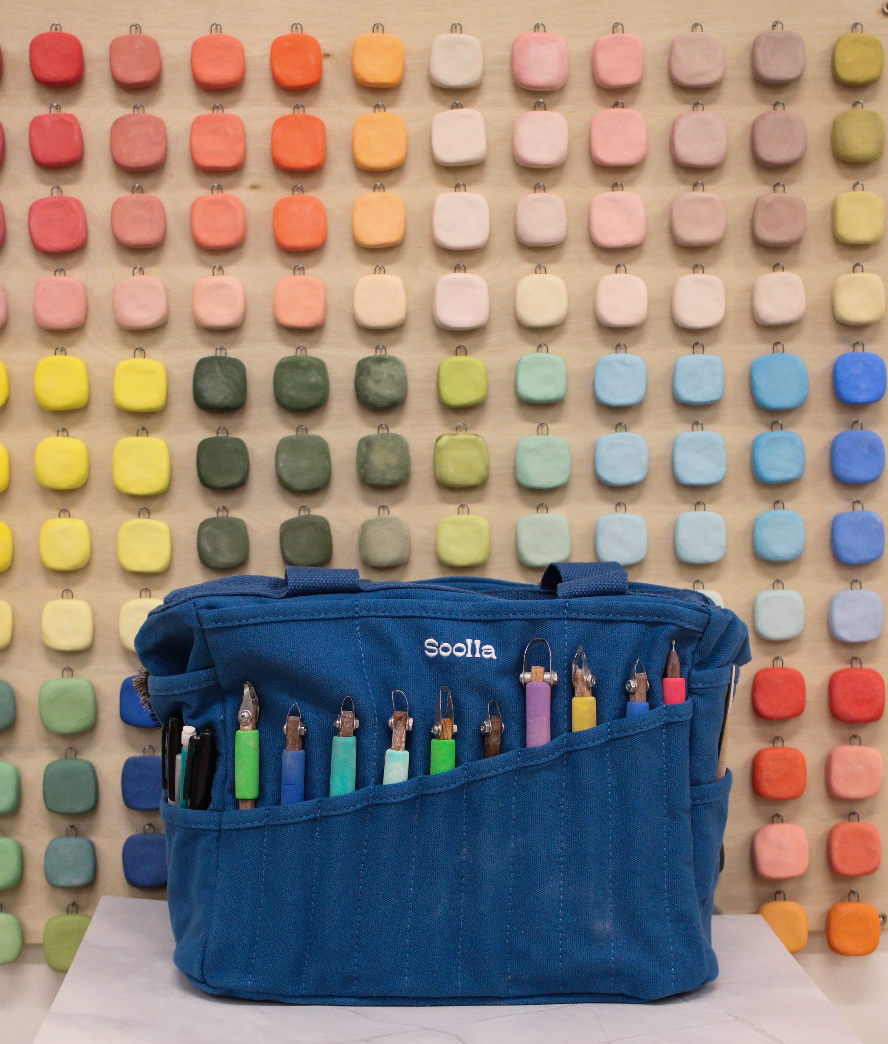 Soolla Studio Artist Bag, Blueberry Bliss, Pottery Tool Bag - Image 3