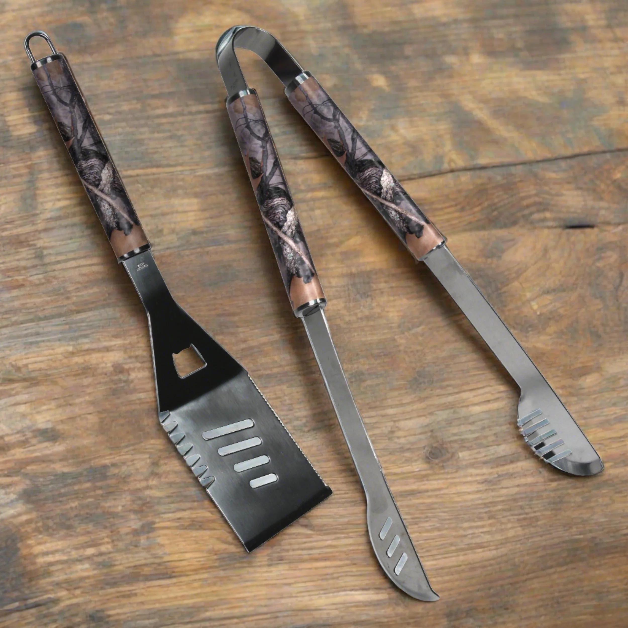 BBQ Tool Set SS 2pc-Camo - Image 1