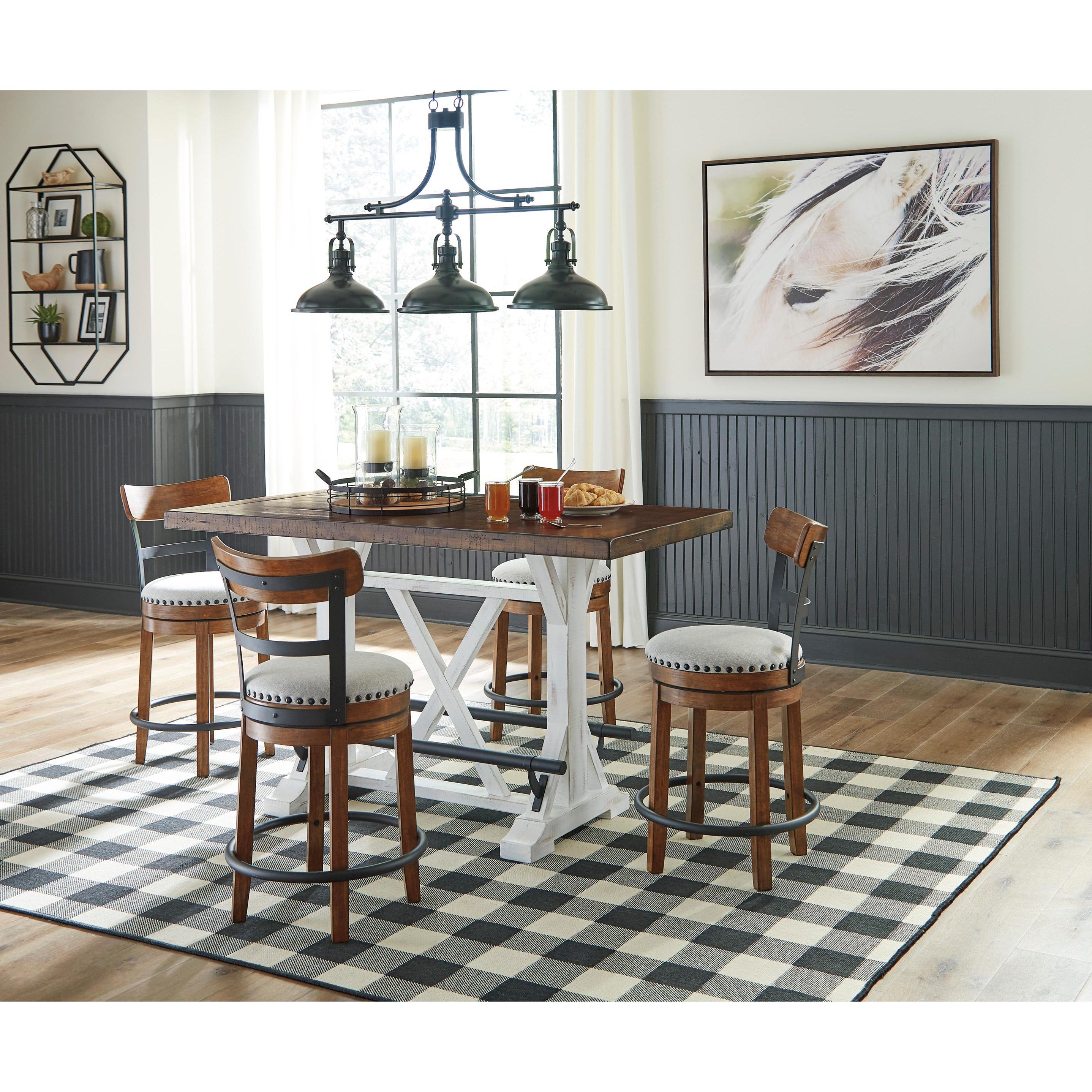 Signature Design by Ashley Valebeck D546D5 5 pc Counter Height Dining Set