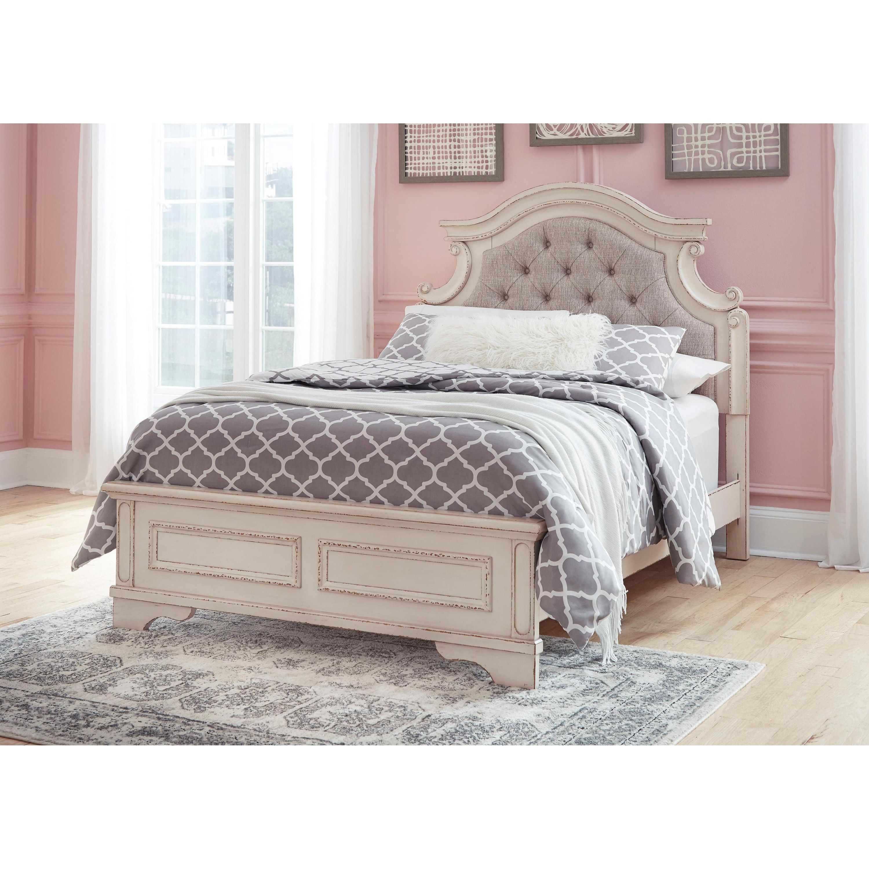 Signature Design by Ashley Realyn B743 6 pc Full Upholstered Panel Bedroom Set - Image 2