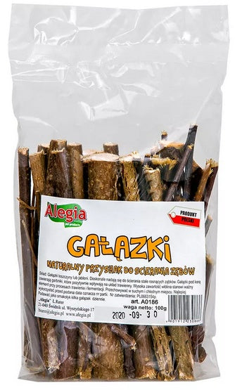 Alegia gałązki dla gryzoni i królików 100 g - naturalne ścieranie zębów - Image 1