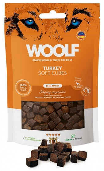 Woolf Soft Cubes Monoprotein Turkey 100g - Image 1