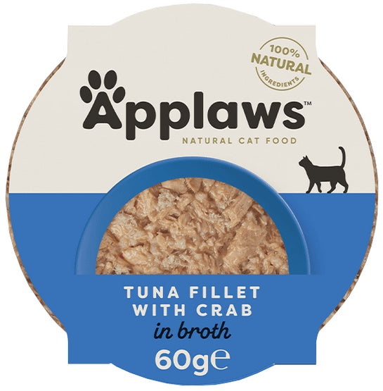 Applaws miseczka dla kota Filet z Tuńczyka z Krabami 60g - Image 1