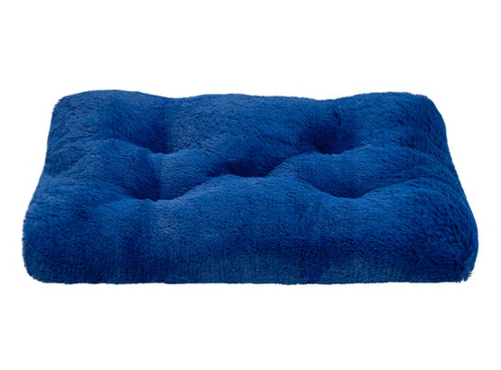 legowisko MIMIKO Pets Shaggy prostokątne L 65×45 cm chabrowe – puszysta tkanina shaggy z antypoślizgowym spodem