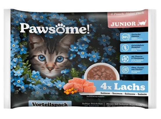 Pawsome Junior Lachs - łosoś saszetki 4x85g - Image 1