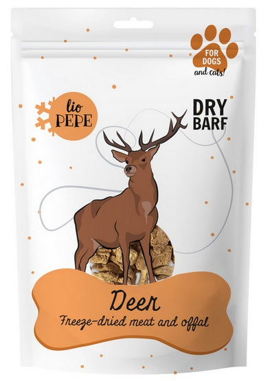 Paka Zwierzaka Lio PEPE Deer 60g - liofilizowane mięso jelenia human grade - Image 1