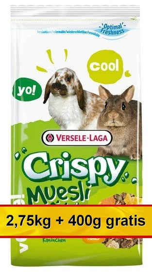 Versele-Laga Crispy Muesli Rabbit – pokarm dla królika 3,15kg (2,75kg+400g gratis)