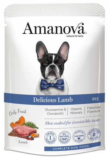 Amanova Dog Adult Delicious Lamb – monobiałkowa jagnięcina w saszetce 100 g