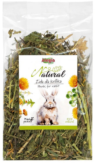 Alegia Natural zioła dla królików 100g – ręcznie pakowana mieszanka z korą wierzby