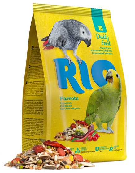 Rio pokarm dla dużych papug 1 kg – 27 składników z owocami i chili