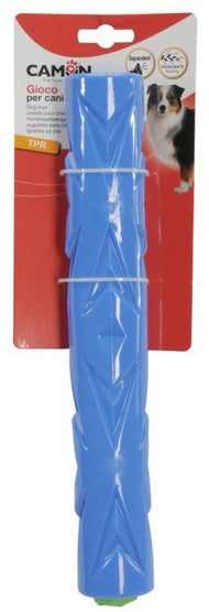 Camon TPR cylinder szeleszczący 30 cm – szeleszcząca zabawka z piszczałką dla psa