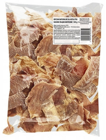 Dolina Noteci Premium Treats żołądki wieprzowe 500g – 100% suszone podroby