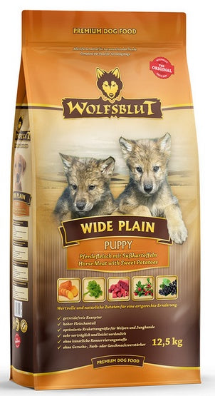 Wolfsblut wide plain puppy – naturalna karma z koniną dla szczeniąt 12,5 kg - Image 3