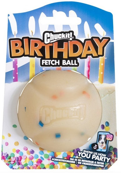 Piłka Chuckit! Birthday Fetch Ball Medium – urodzinowa radość z wysokim odbiciem