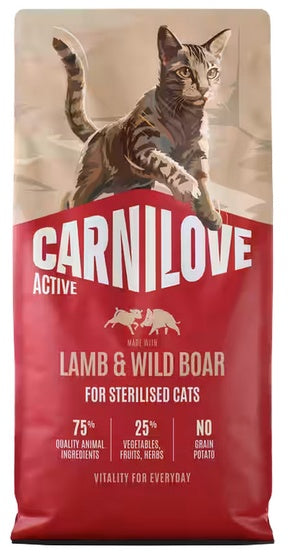 Carnilove Cat Active Lamb & Wild Boar Sterilised - jagnięcina i dzik 400g - Image 1