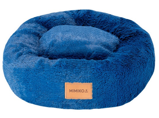 MIMIKO Pets Legowisko Shaggy okrągłe M 45cm chabrowe - Image 1