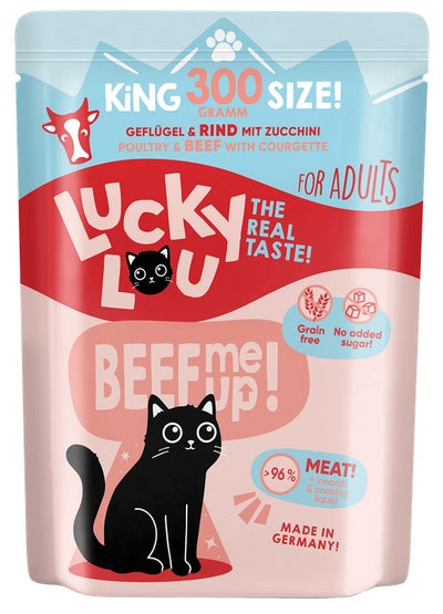 Lucky Lou Lifestage Adult drób i wołowina saszetka 300g - ponad 94% składników mięsnych - Image 2