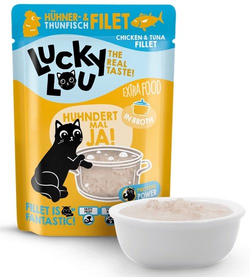 Lucky Lou Extrafood kurczak i tuńczyk w bulionie - soczysty filet bez zbóż - Image 1