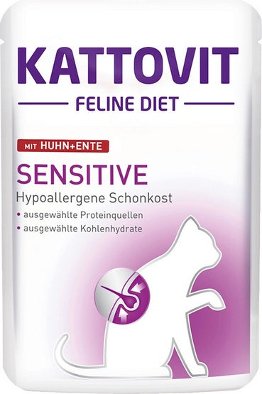 Kattovit Feline Diet Sensitive kurczak i kaczka saszetka 85g - Image 3