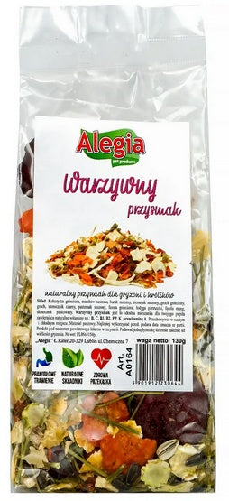Alegia Natural przysmak warzywny 130g – ręcznie pakowana mieszanka suszonych warzyw
