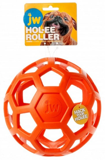 Jw pet hol-ee roller jumbo - ażurowa piłka na przysmaki i szarpanie - 19 cm - Image 1