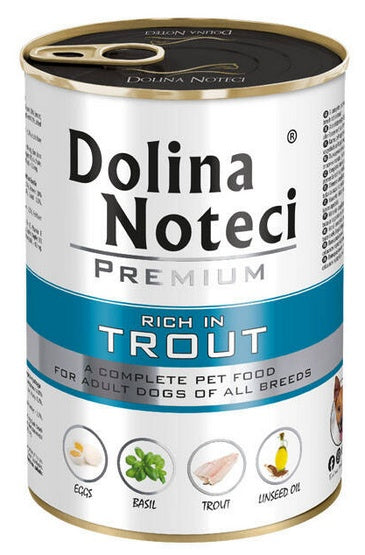 Dolina Noteci Premium Pies Pstrąg puszka 400g - Image 1