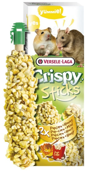 Versele-Laga Crispy Sticks Hamster & Rat Popcorn & Honey - kolby dla chomików i szczurów z popcornem i miodem 110g - Image 2