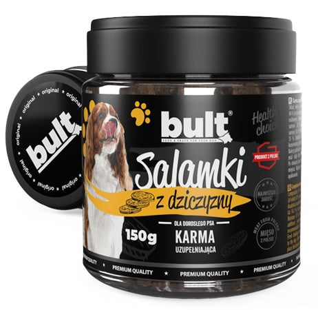 Bult salamki z dziczyzny dla psa 150g - wysoka zawartość mięsa 94% - Image 1