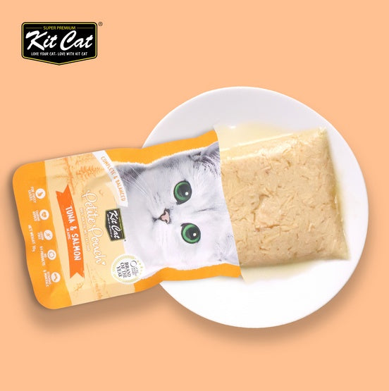 Kit Cat Petite Pouch Tuna & Salmon saszetka 70g - bez zbóż i z tauryną - Image 2