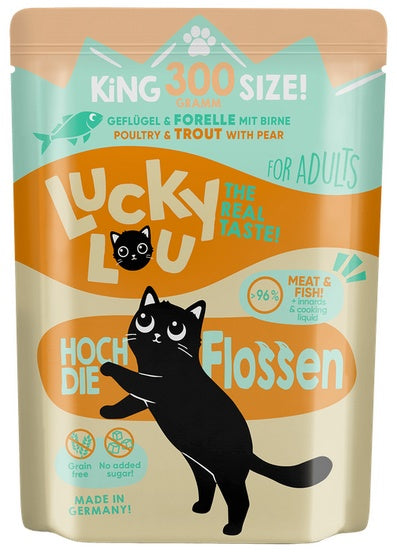 Lucky Lou Lifestage Adult Drób i pstrąg saszetka 300g - Image 2