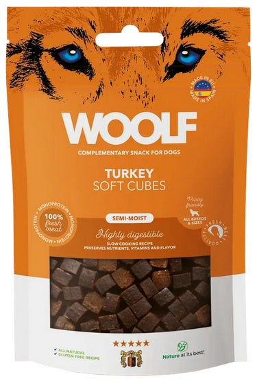 Woolf Soft Cubes Monoprotein Turkey 100g - Image 2
