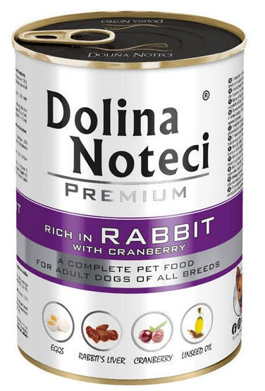 Dolina Noteci Premium Pies Królik i żurawina puszka 400g - Image 1