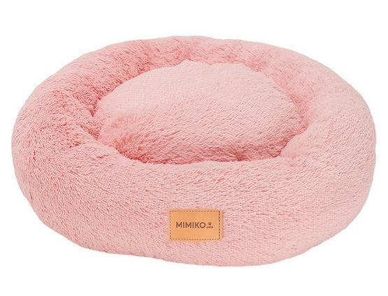 MIMIKO Pets Legowisko Shaggy okrągłe L 60cm różowe - Image 1