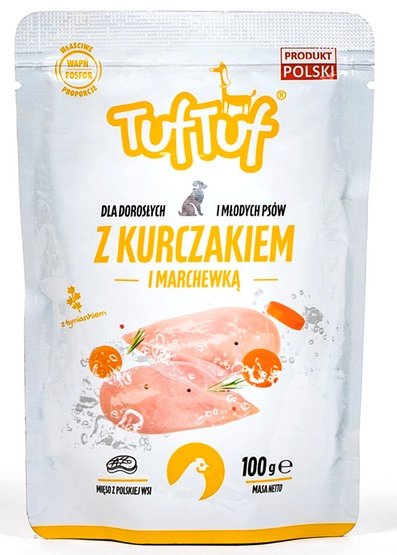 TUF TUF Kurczak z marchewką dla psa saszetka 100g - Image 1