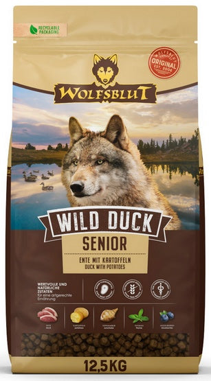 Wolfsblut wild duck senior – naturalna karma dla starszych psów 12,5 kg - Image 1