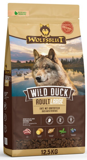 Wolfsblut dog wild duck large - bezzbożowa karma z kaczką dla dużych ras - Image 1
