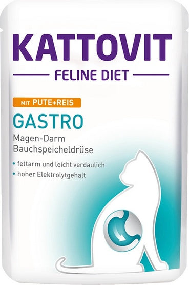 Kattovit Feline Diet Gastro indyk i ryż saszetka 85g - Image 3