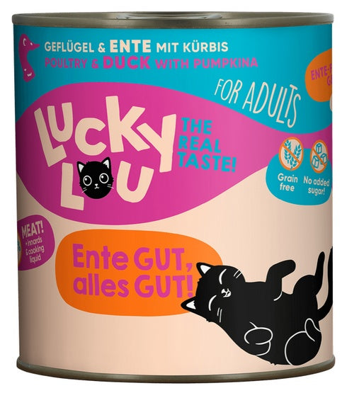 Lucky Lou Lifestage Adult drób i kaczka puszka 800 g - wysoka mięsność bez zbóż i cukru - Image 1