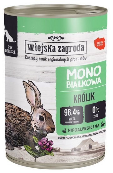 Wiejska Zagroda Monobiałkowa Królik puszka 400g - Image 1