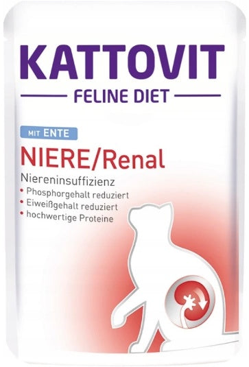 Kattovit Feline Diet Niere/Renal kaczka saszetka 85g - Image 3