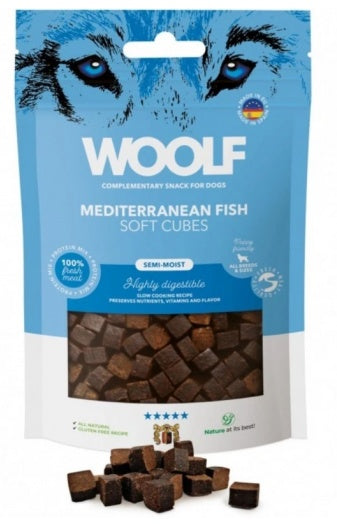 Woolf Soft Cubes Mediterranean Fish 100g - Image 1