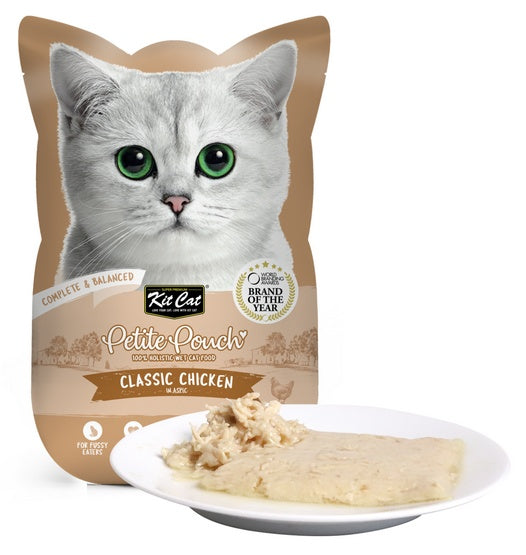 Kit Cat Petite Pouch Classic Chicken – bezzbożowa saszetka z kurczakiem dla wybrednych kotów