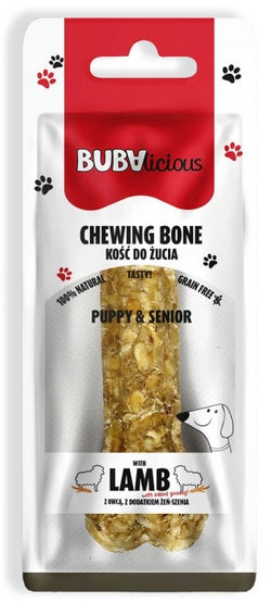 BUBAlicious kość Puppy & Senior z jagnięciną i żeń-szeniem 17 cm – długie żucie dla wrażliwych psów