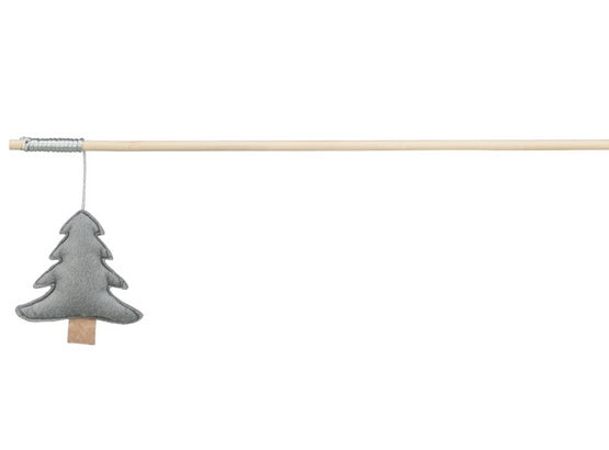 Wędka świąteczna dla kota Trixie z choinką 48 cm - bezpieczna gonitwa w domu - Image 2